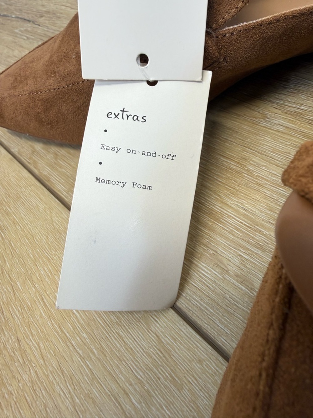 A New Day Brown Suede Chain-Accent Pointed Mules Women’s 10 Slip On Office - Picture 8 of 8